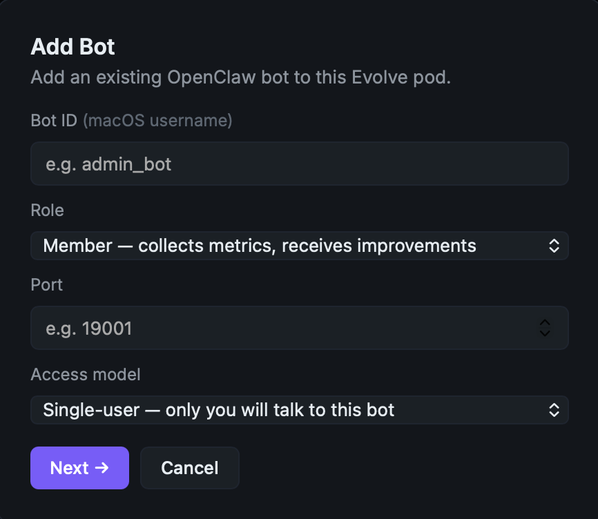 Add a new bot